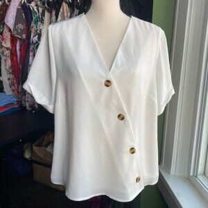 Women's Cleo Blouse, Size L, White